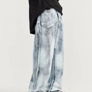 Trendy Acid Wash Jeans: Y2K Fashion Essential for Effortless Style