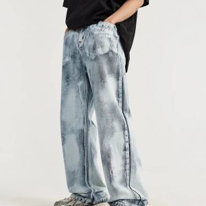 Trendy Acid Wash Jeans: Y2K Fashion Essential for Effortless Style