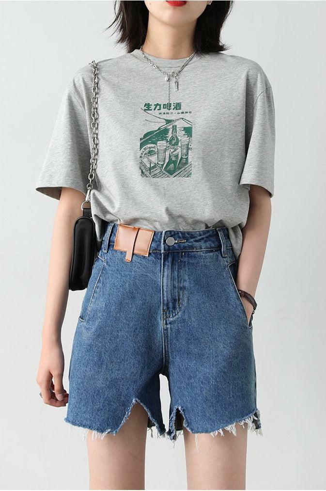 Trendy Distressed Jean Shorts for Y2K Summer Outfits & 90s Vibes