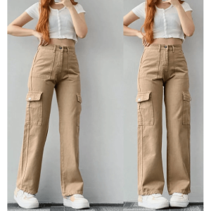 Trendy High Waist Cargo Pants for Y2K Fashion & Grunge Aesthetic