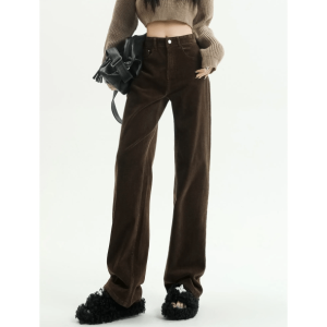 Trendy High Waist Corduroy Pants for Y2K and 90s Fashion Lovers