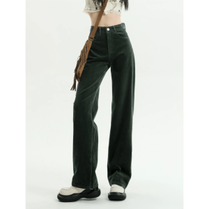 Trendy High Waist Corduroy Pants for Y2K and 90s Fashion Lovers