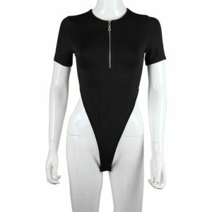 Trendy High Waisted Bodysuit for Y2K Fashion & Summer Outfits