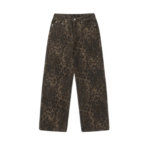 Trendy Leopard Print Cargo Pants for Y2K Fashion & Grunge Aesthetic