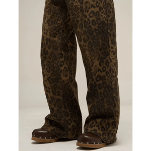 Trendy Leopard Print Cargo Pants for Y2K Fashion & Grunge Aesthetic