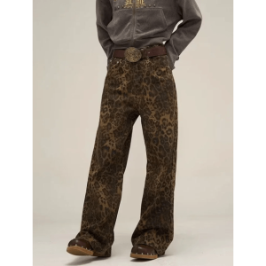 Trendy Leopard Print Cargo Pants for Y2K Fashion & Grunge Aesthetic