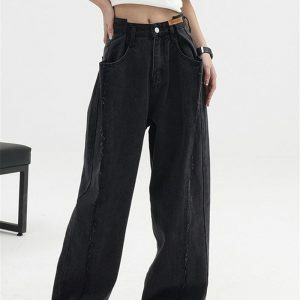 Trendy Low Rise Wide Leg Baggy Jeans for Y2K and 90s Fashion Lovers