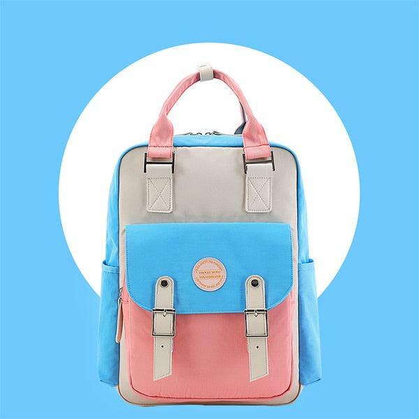 Trendy Multicolor Pastel Y2K Backpack for Summer Outfits & Aesthetic Vibes