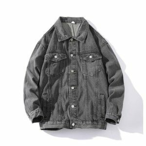 Trendy Normcore Jean Jacket: Y2K Fashion Essential for Effortless Style