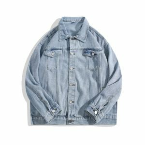 Trendy Normcore Jean Jacket: Y2K Fashion Essential for Effortless Style