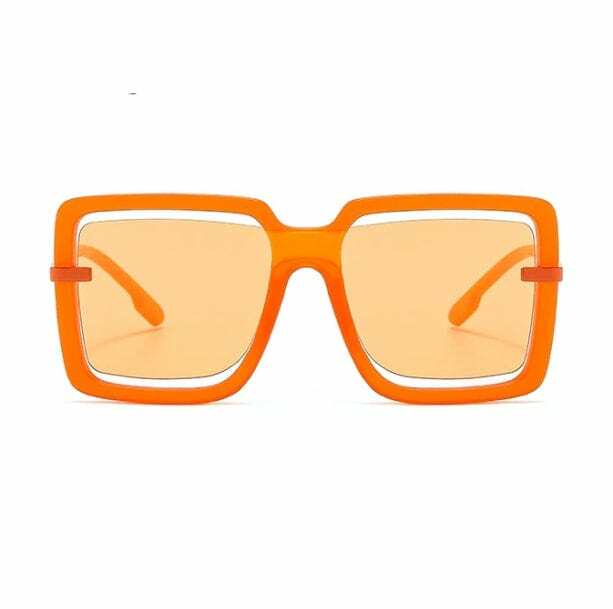 Trendy Oversized Square Retro Glasses for Y2K and 90s Fashion Lovers