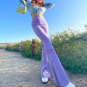 Trendy Purple Y2K Cargo Pants for Stylish Summer Outfits