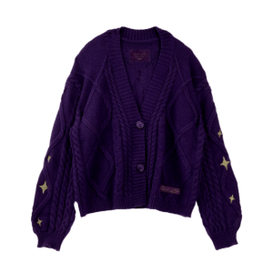 Trendy Purple Y2K Sweater for Stylish Summer Outfits and Aesthetic Looks