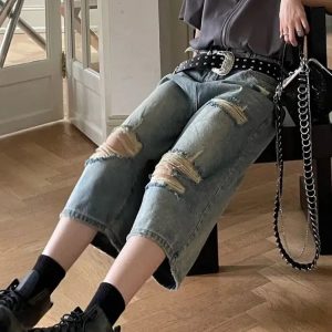 Trendy Ripped Jean Shorts for Y2K Summer Outfits & Grunge Aesthetic