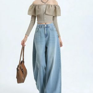 Trendy Wide Leg Jeans for Y2K Fashion & 90s Aesthetic Outfits