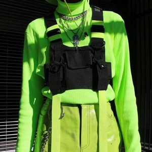 Trendy Y2K Aesthetic Chest Bag for Summer Outfits and 90s Fashion