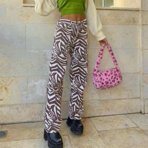 Trendy Y2K Aesthetic Wavy Pants for Effortless Summer Style