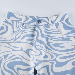 Trendy Y2K Aesthetic Wavy Pants for Effortless Summer Style