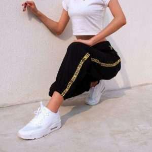 Trendy Y2K Black Baggy Pants for Effortless Grunge and Summer Outfits