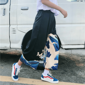 Trendy Y2K Blue Waves Cargo Pants for Effortless Summer Style