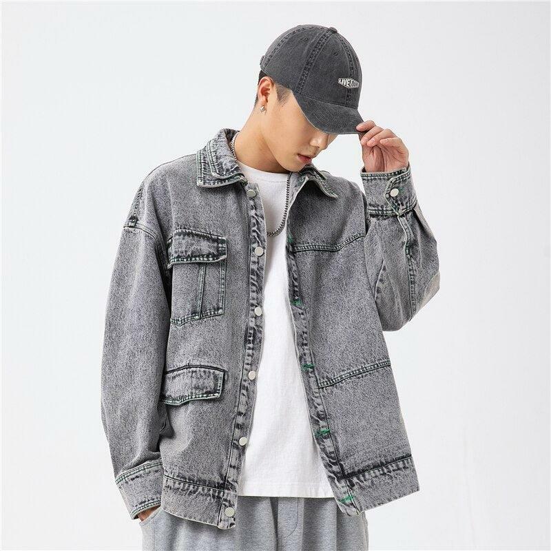 Trendy Y2K Double-Collared Denim Jacket for Stylish Summer Outfits