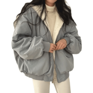 Trendy Y2K Double-Sided Hooded Jacket for Grunge and Summer Outfits