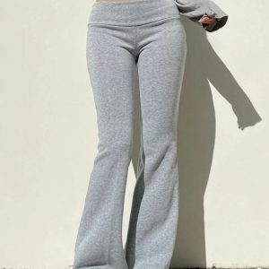 Trendy Y2K Flare Sweatpants for Effortless Summer Style