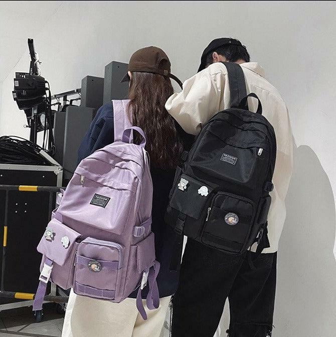 Trendy Y2K-Inspired Unisex School Backpack with Extra Pockets