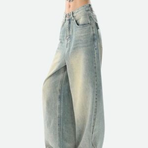 Trendy Y2K Low Rise Baggy Jeans for Effortless Summer Outfits