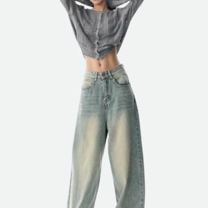 Trendy Y2K Low Rise Baggy Jeans for Effortless Summer Outfits