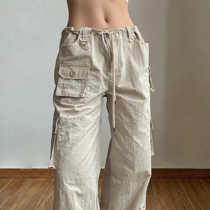 Trendy Y2K Low Rise Cargo Pants for Effortless Summer Style