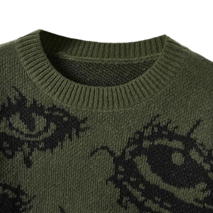 Trendy Y2K Open Eye Sweater: Perfect for Grunge and Summer Outfits