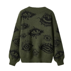 Trendy Y2K Open Eye Sweater: Perfect for Grunge and Summer Outfits