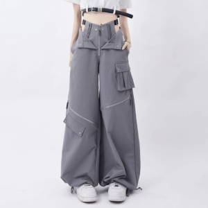 Trendy Y2K Open Zip Pants for Effortless Summer Style & Aesthetic Vibes