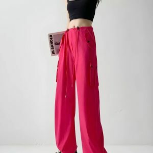 Trendy Y2K Parachute Cargo Pants for Effortless Summer Style