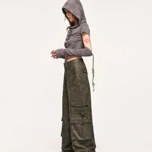 Trendy Y2K Safari Cargo Pants for Effortless Summer Style