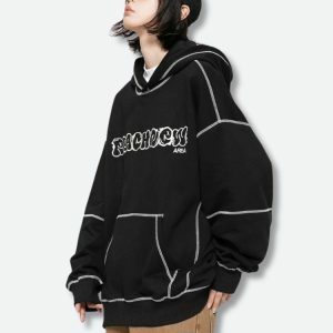 Trendy Y2K Skater Hoodie: Perfect for Grunge and 90s Fashion Lovers