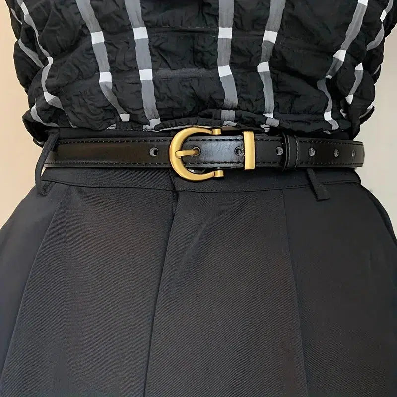 Trendy Y2K Skinny Belt for 90s Fashion & Grunge Aesthetic Outfits