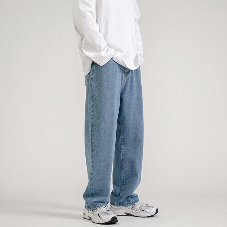 Trendy Y2K Straight Leg Mid Rise Baggy Jeans for Effortless Style