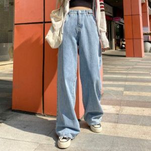 Trendy Y2K Wide Leg Jeans: Effortless 90s Fashion for Summer Outfits