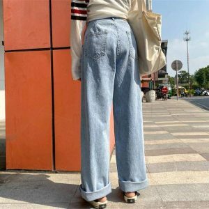 Trendy Y2K Wide Leg Jeans: Effortless 90s Fashion for Summer Outfits