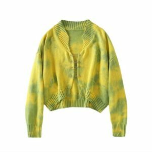 Vibrant Y2K Color Explosion Sweater for Trendy Summer Outfits