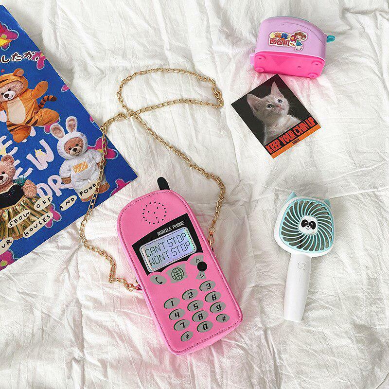 Weirdcore Y2K Retro Mobile Phone Handbag - Unique Grunge Aesthetic Accessory