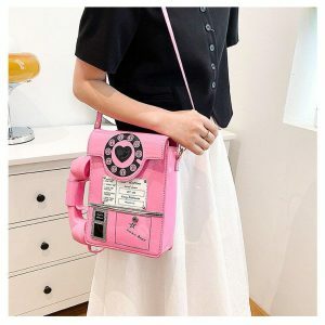 Weirdcore Y2K Retro Phone Shaped Crossbody Bag for Aesthetic Outfits