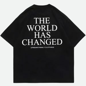 World Has Changed Y2K Graphic Tee - Trendy 90s Fashion Statement