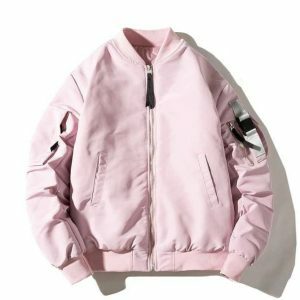 Y2K Aesthetic Bomber Jacket for Trendy Summer Outfits and Grunge Style