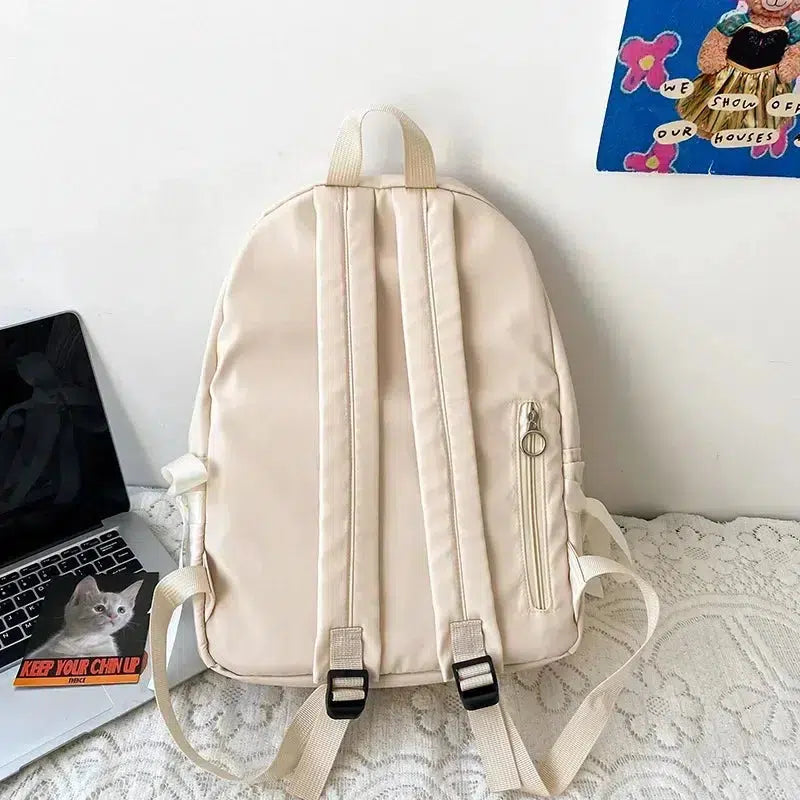 Y2K Aesthetic Bow School Backpack for Trendy Summer Outfits