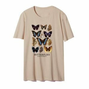 Y2K Aesthetic Butterflies T-Shirt for Trendy Summer Outfits