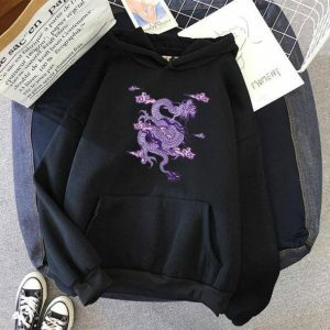 Y2K Aesthetic Chinese Dragon Hoodie for Trendy Summer Outfits