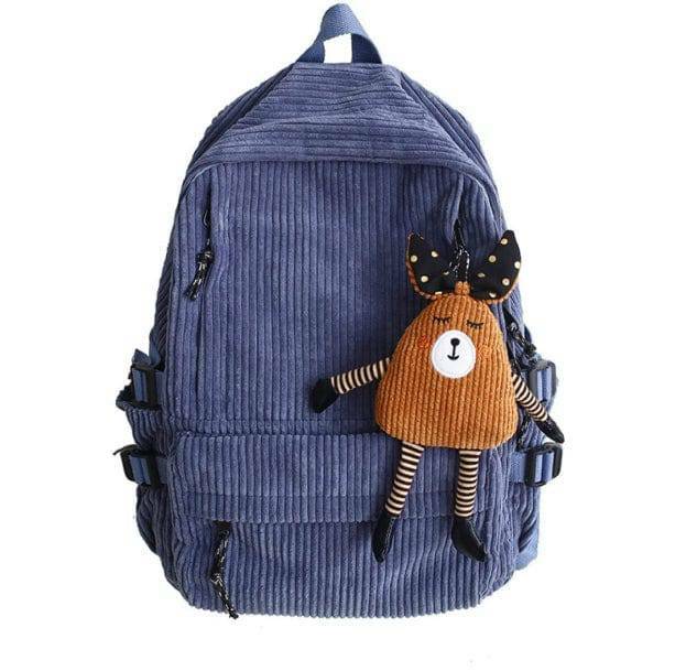 Y2K Aesthetic Classic Corduroy Backpack for Trendy Summer Outfits